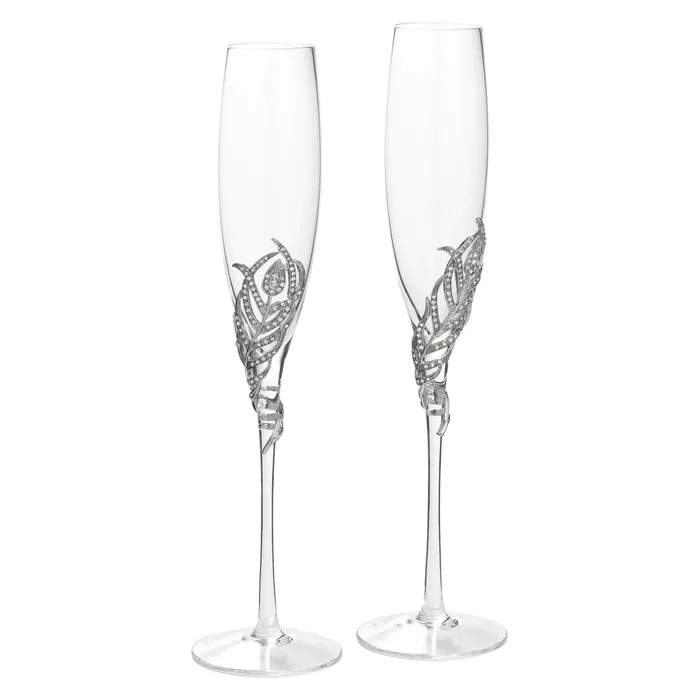 Olivia Riegel Silver Mora Champagne Flute, Set Of 2
