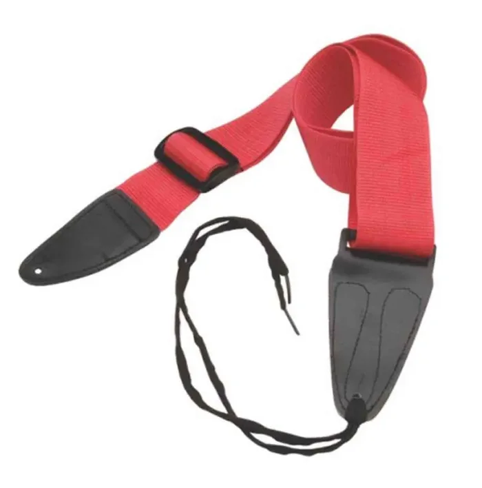 On Stage GSA10RD Guitar Strap with Leather Ends