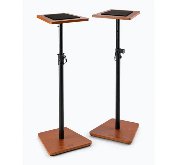 On Stage SMS7500RB, Wood Studio Monitor Stands – Rosewood