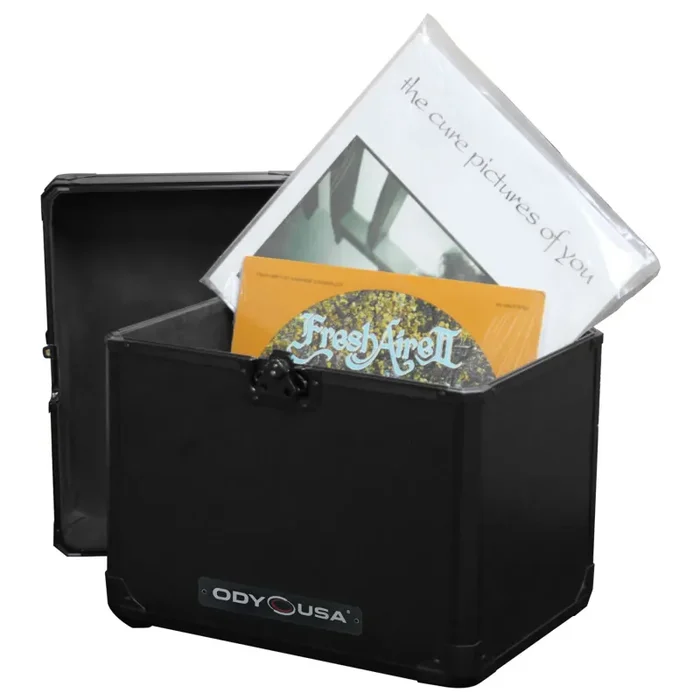 Open Box: Odyssey KLP70BL Black KROM Record / Utility Case for 70 Vinyl Records & LPs