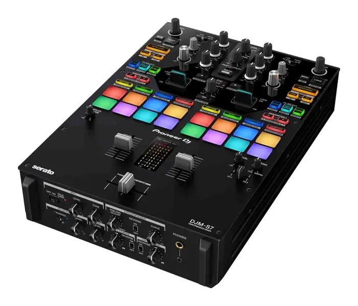Open Box: Pioneer DJ DJM-S7 Scratch-Style 2-Channel Performance DJ Mixer – Black