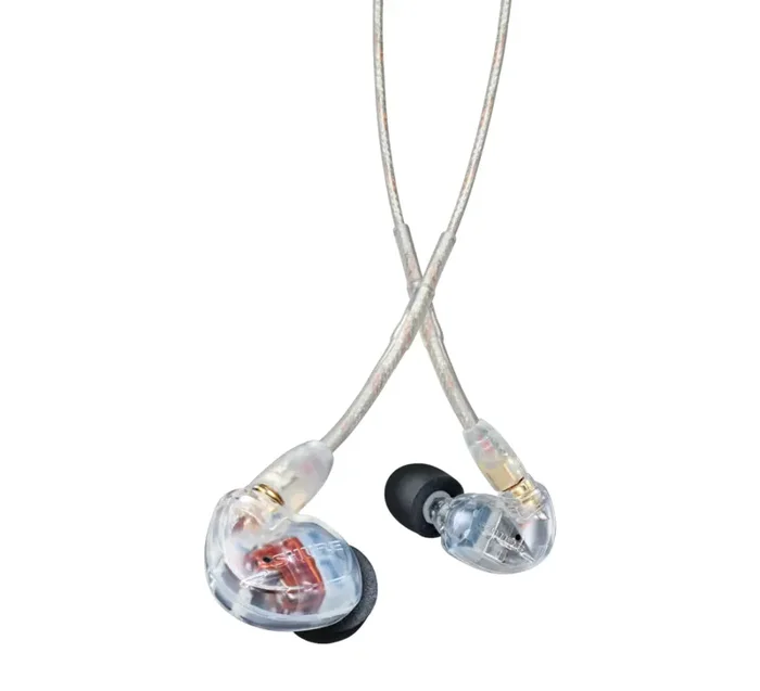 Open Box: Shure SE535-CL Sound Isolating Earphones Triple Driver Earbud Style Earphones with Sound Isolating Sleeves Clear