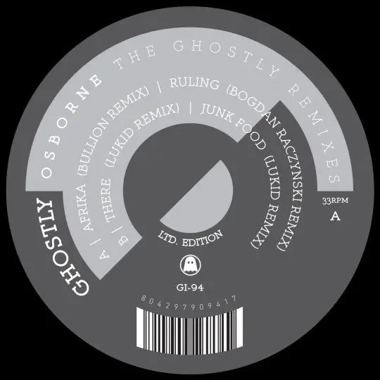 Osborne: The Ghostly Remixes (Bullion, Bogdan Raczynski, Lukid) 12″
