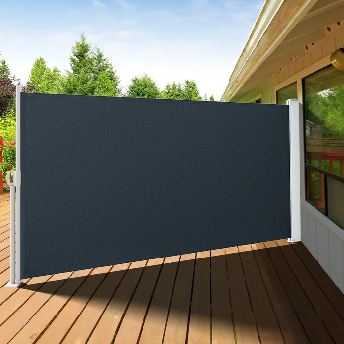 Outdoor Retractable Side Awning Waterproof UV-Resistant Privacy Screen Fence