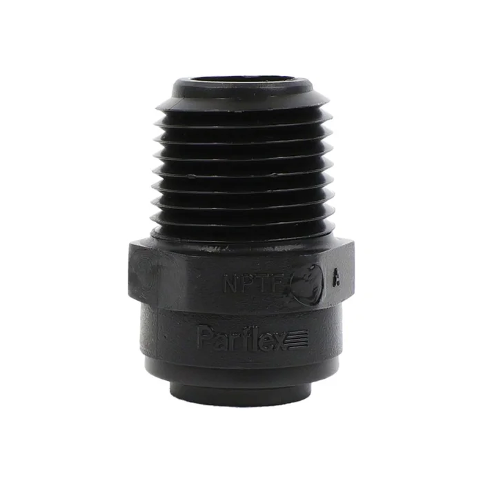 Parker Kynar Male Connector Black – 1/2 x 1/2 NPTF