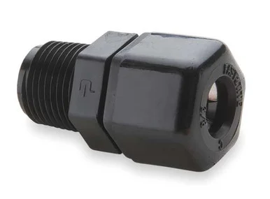 Parker P6MC4 Fast & Tite Fitting, Male Connector, 3/8” Tube x 1/4” MPT