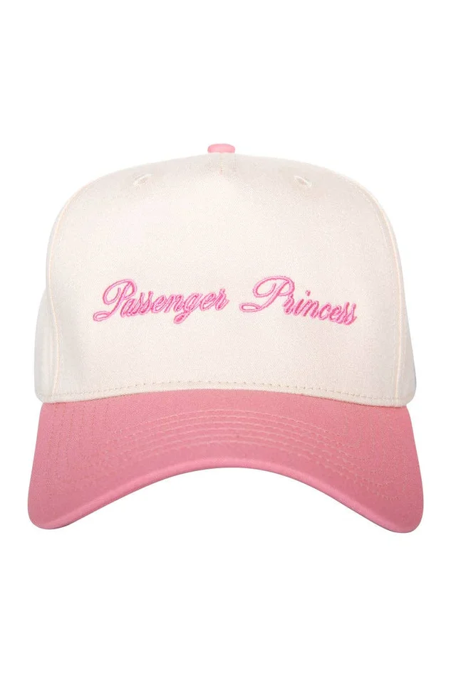 Passenger Princess Two-Toned Trucker Hats For Women: Pink and Tan