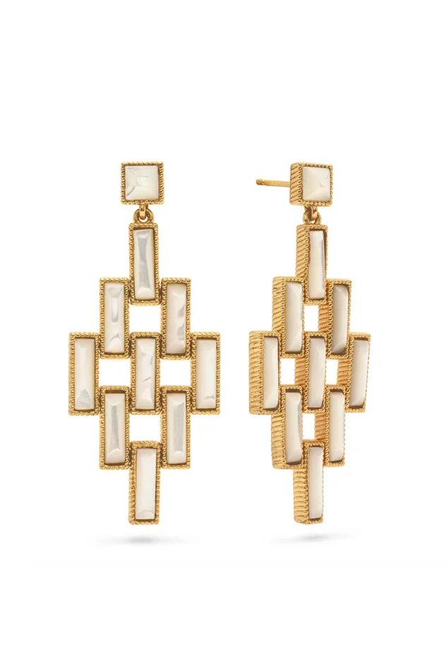 PATHWAY POST DROP EARRINGS/MOP