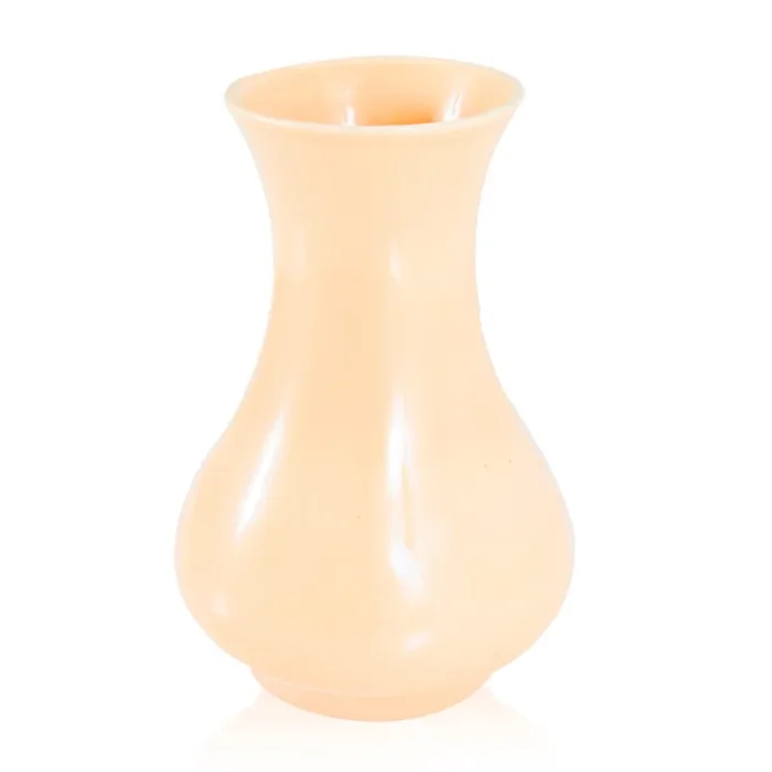 Peach Ceramic Flared-Mouth Vase