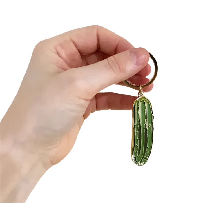 Perfect Pickle Enamel Keychain