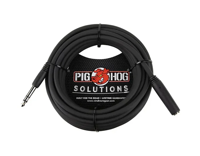 PIG HOG PHX14-25, 1/4″ Headphone Extension Cable – 25 Ft