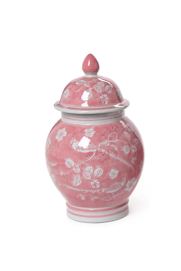 PINK CHINOISERIE JAR-LARGE