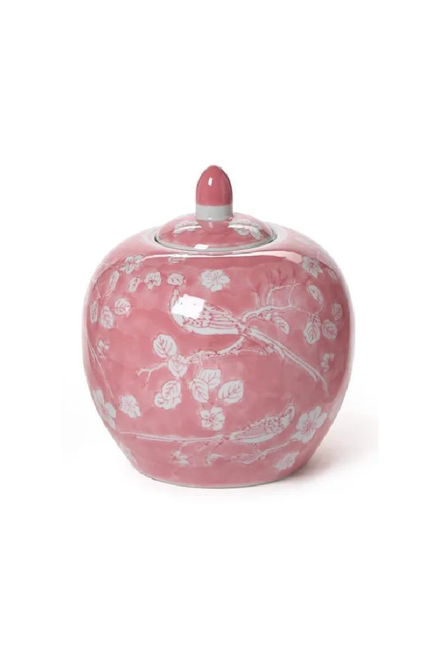 PINK CHINOISERIE JARS-SMALL