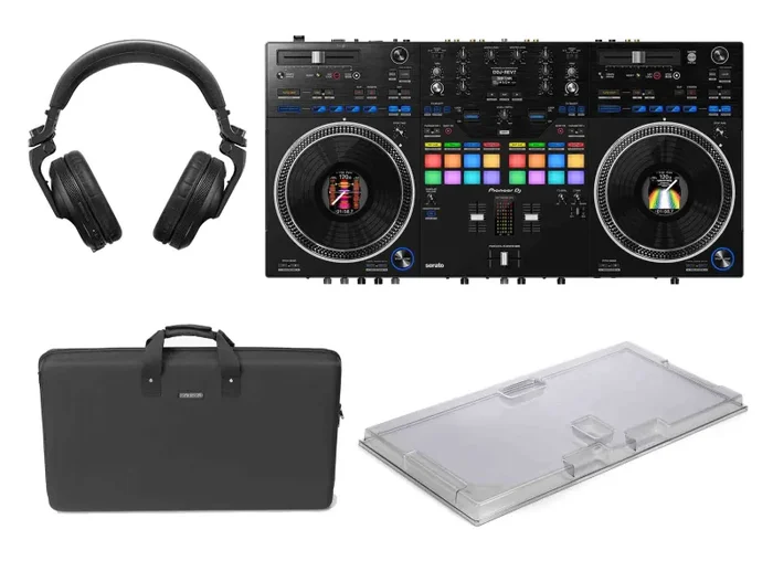 Pioneer DDJ-REV7, 2-Channel DJ Controller Package with Cover, CTRL Case and Headphones