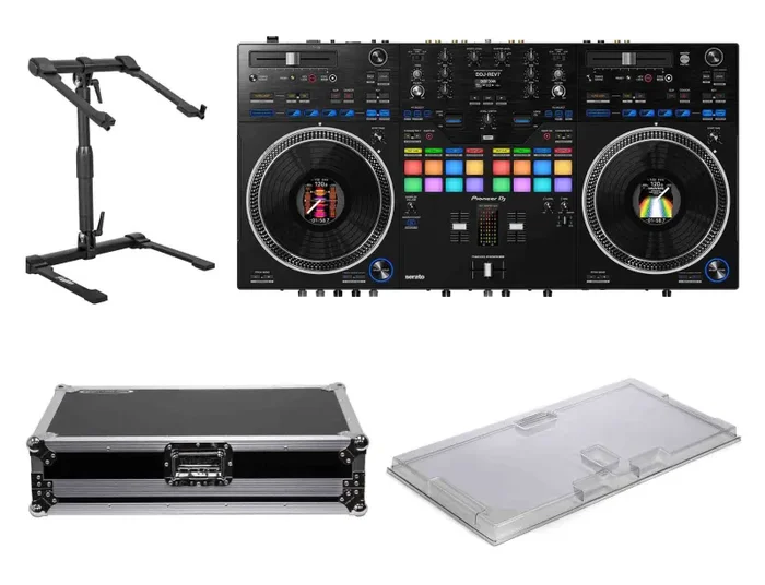 Pioneer DDJ-REV7, 2-Channel DJ Controller Package with Cover, Flight Case and Laptop Stand