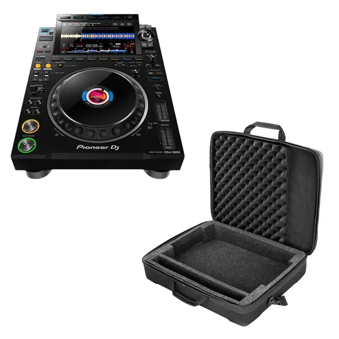 Pioneer DJ CDJ3000 Multi-Media Player DJ Package with Odyssey Black Lable Flight Case