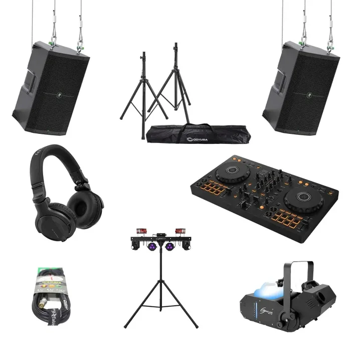 Pioneer DJ DDJ-FLX4 CLUB LIGHT Package 03 with DJ Controller, Speakers, Stands and Headphones on Sale
