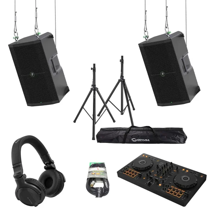 Pioneer DJ DDJ-FLX4 CLUB Package 02 with DJ Controller, Speakers, Stands and Headphones