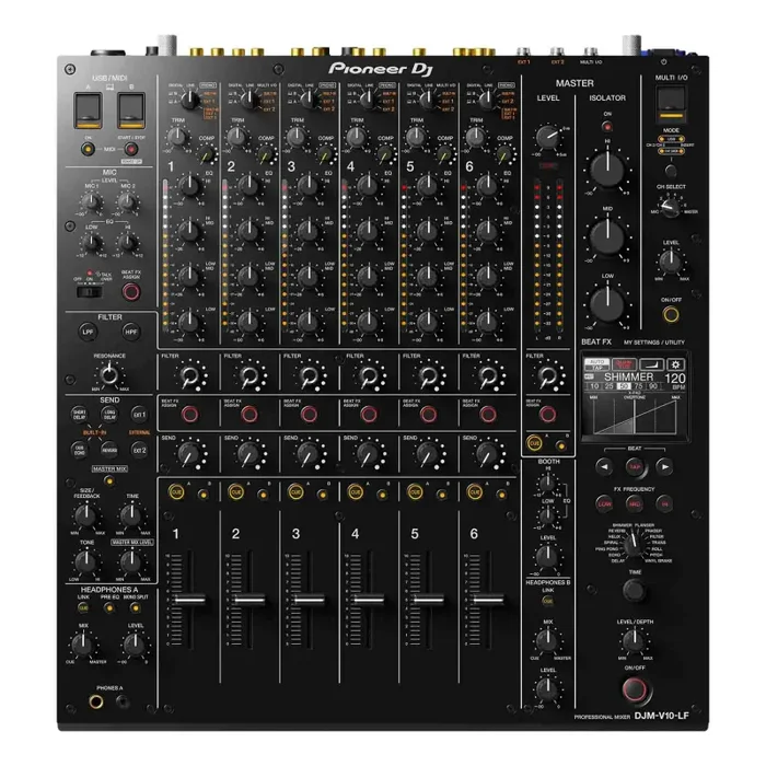 Pioneer DJ DJM-V10-LF, 6-Channel Professional DJ Mixer with Long Fader
