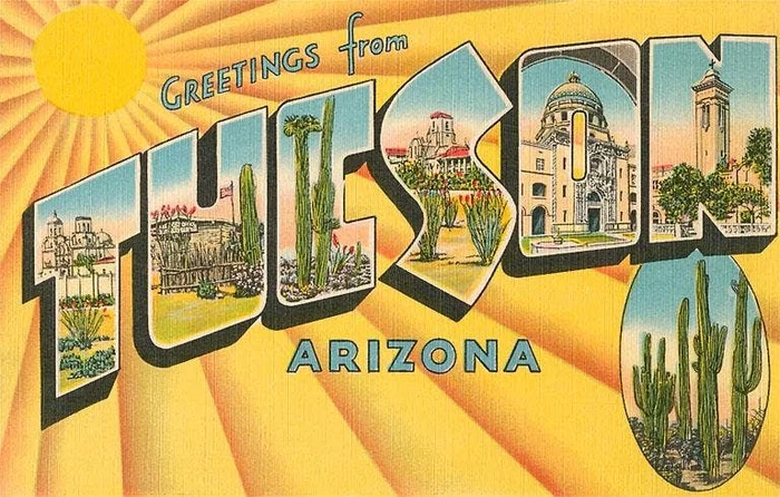 Postcard AZ-370 Greetings from Tucson