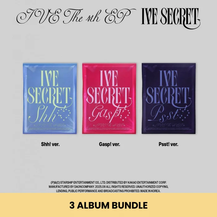 (PRE-ORDER) IVE – THE 4TH EP [IVE SECRET] (3 VERSIONS) BUNDLE