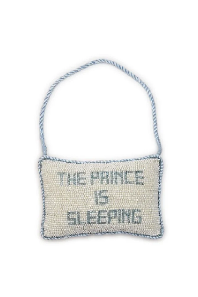 PRINCE/PRINCESS IS SLEEPING BEADED PILLOW