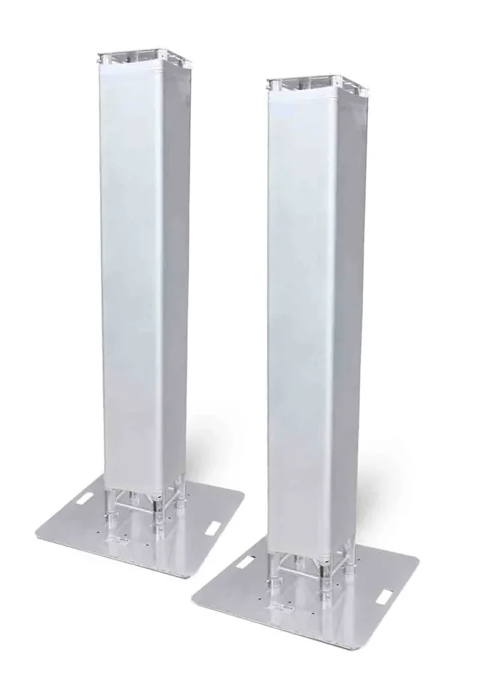 ProX KT-SQ492TOTEMTCX2 K-Truss 4.92 Lightweight Square Truss Totem Package Includes White Scrim, Top Plate and Base Plate Online Hot Sale