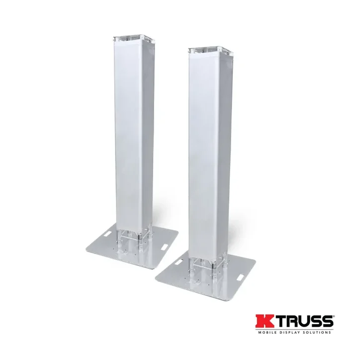 ProX KT-SQ656TOTEMTCX2, K-Truss 6.56 Lightweight Square Truss Totem Full Package Includes White Scrim, Top Plate and Base Plate