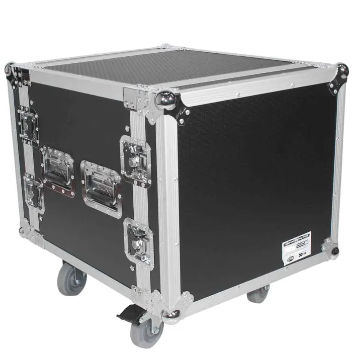 ProX T-10RSP24W, 10U Space Shockproof Amp Rack ATA Flight Case 24 In Depth with Casters