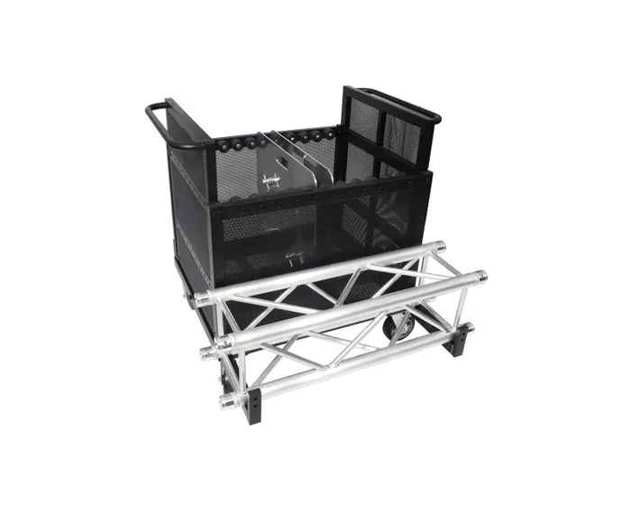 ProX X-BP8X30-10X24MK2, Dolly Cart for Base Plates/Truss/Stage legs/Cables and Accessories Holds 8-30 inch or 10-24 inch Base Plates MK2