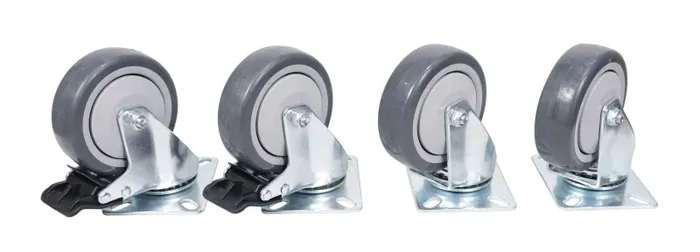 ProX X-CASTER4BLK100X80, Set of (4) Black Replacement 4-inch Industrial Grade Caster Wheels