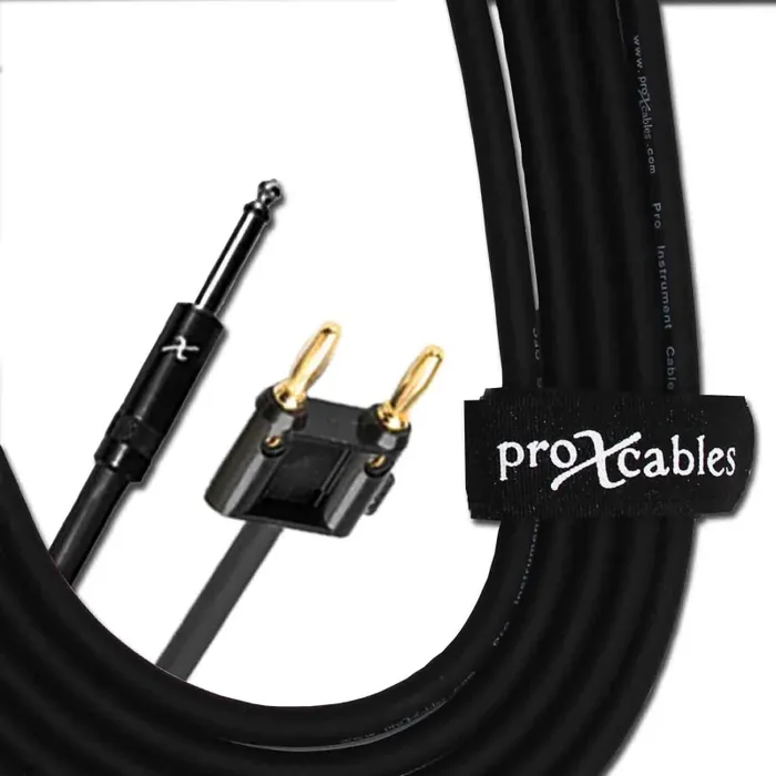 ProX XC-QB100, 12 AWG 1/4″ TS-M to Banana High Performance Speaker Cable – 100 Feet Supply