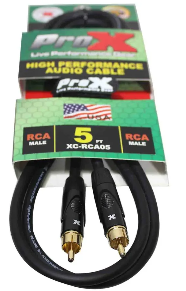 Prox XC-RCA05 High Performance Audio Cable RCA to RCA – 5 Feet