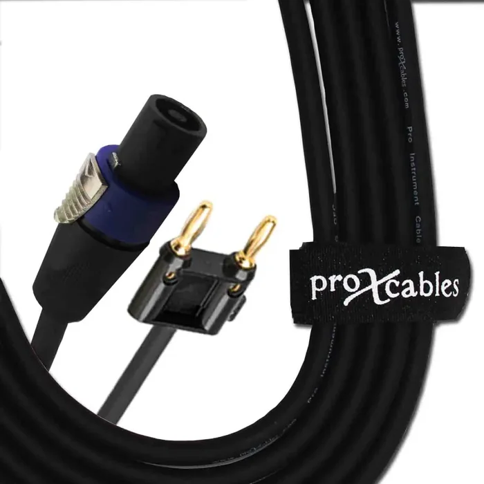 ProX XC-SB25, 12AWG SpeakOn to Banana High Performance Speaker Cable – 25 Feet