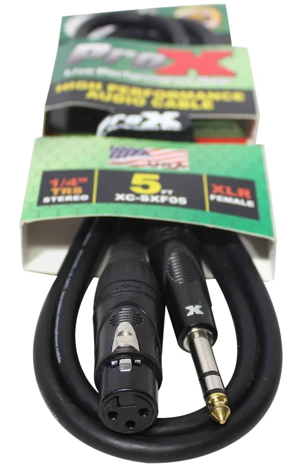 Prox XC-SXF05 Balanced 1/4″ TRS-M to XLR-F High Performance Audio Cable – 5 Feet Online