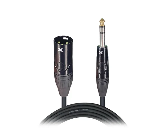 Prox XC-SXM05 Balanced XLR3-M to 1/4″ TRS-M High Performance Audio Cable – 5 Feet