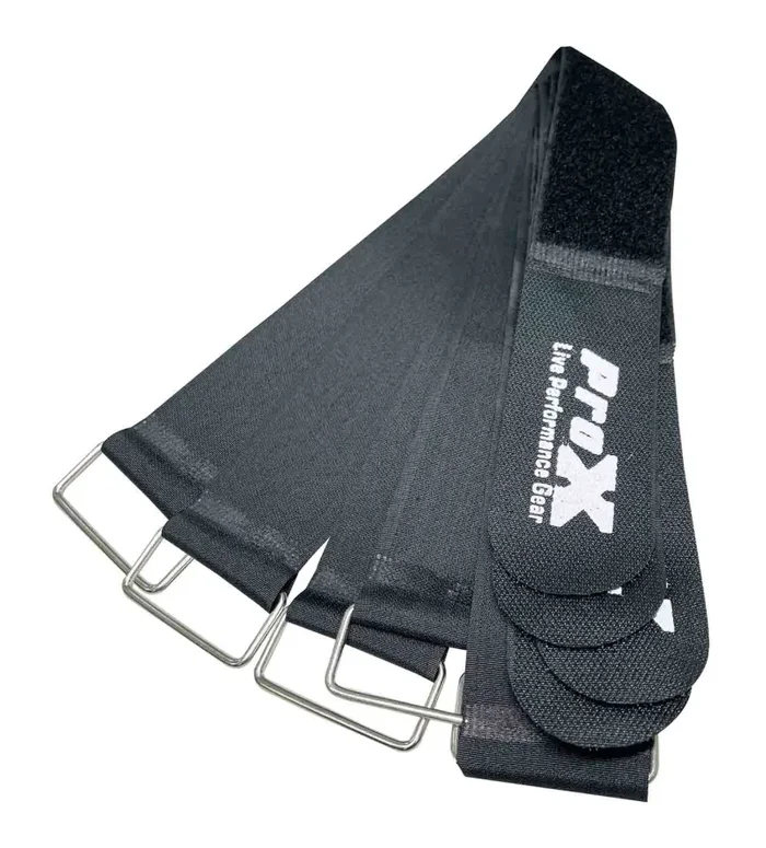 ProX XC-T20X5 Pack of 5 Reusable 20″ x 2″ Cable Tie Strap with Velcro Hook and Adjustable Loop Fastener Cable Management