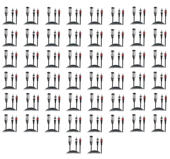 ProX XC-XMYRCA10 X50, 10 Ft High Performance Audio Y Cable XLR-M to Dual RCA DJ Package – 10 Pack