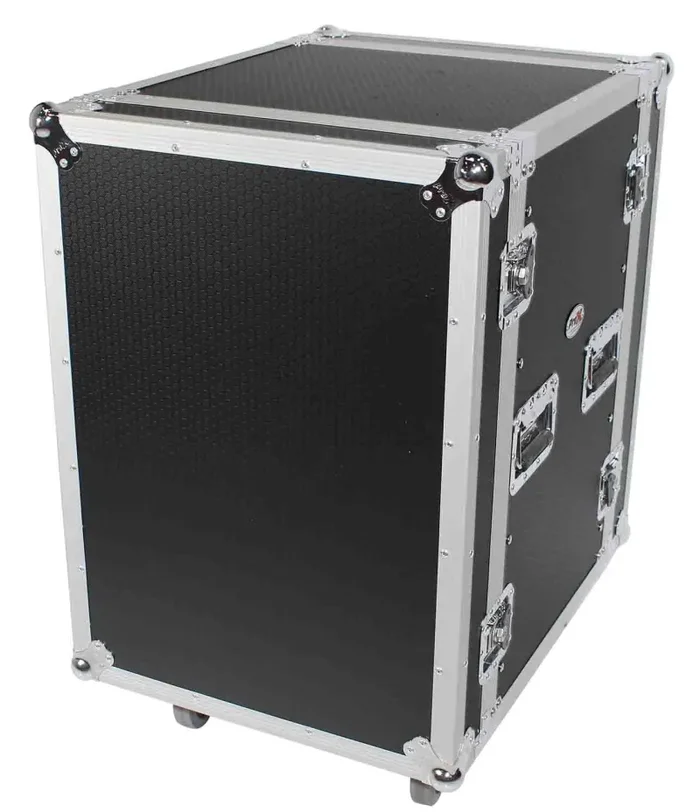 ProX XS-16R18W, 16U Space Amp Rack Mount ATA Flight Case 18 Inch Depth with Casters