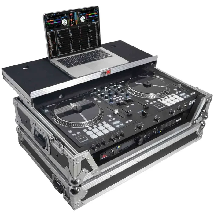 ProX XS-RANEONE WLT DJ Flight Case for RANE ONE DJ Controller with Sliding Laptop Shelf, 1U Rack, and Wheels