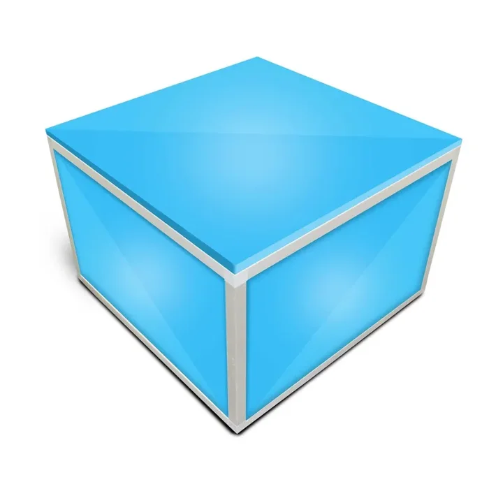 ProX XSA-2X2-24 LUMOStage High Acrylic Platform Riser Section with Clamps and 4 Side Acrylic Covers – 2 Foot X 2 Foot X 24 Inch