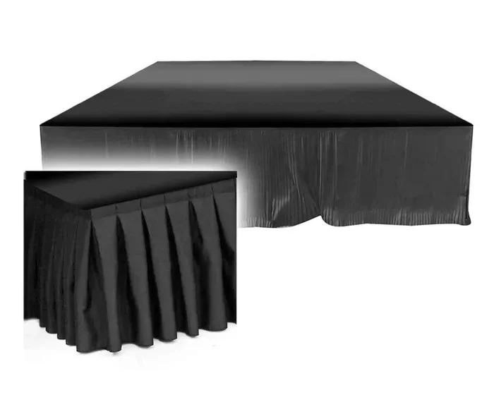 ProX XSQ-SKIRT40 Polyester 40″ Fabric Stage Skirt – Black