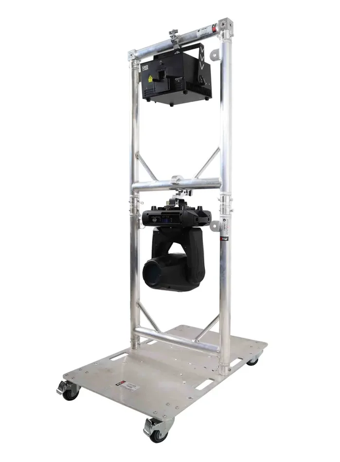 ProX XT-GRU-PKGX2, Truss Modular 2X Rapid U Grid Dual Package with Rolling Aluminum Baseplate – Black Finish