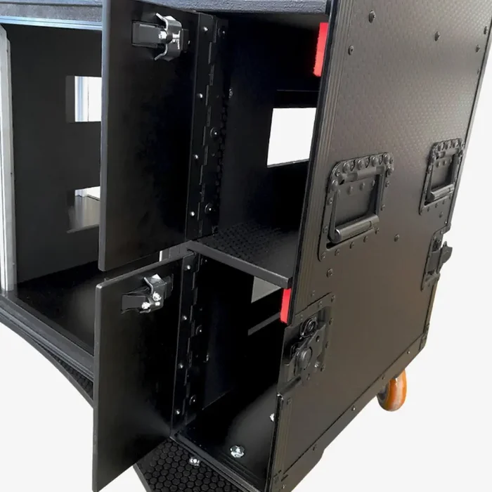 PROX XZF-AVPRO 2X12U 2x4U BLK BLK Mobile AV Broadcasting Streaming Recording Studio Workstation Case – Black on Sale