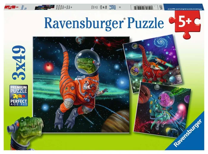 Puzzle Set – Dinosaurs in Space (3 x 49pc)