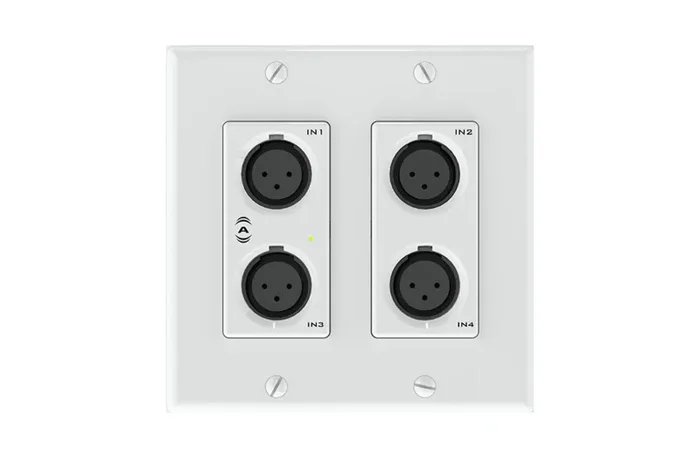 QSC Undx4i Attero Tech 4×2 Dante Networked Audio Wall Plate