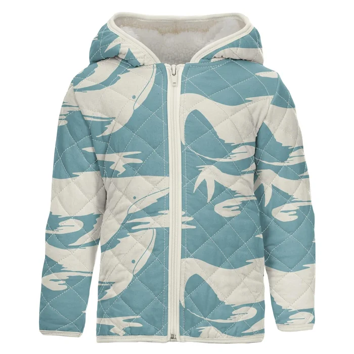 Quilted Jacket – Glacier Cloud Whales