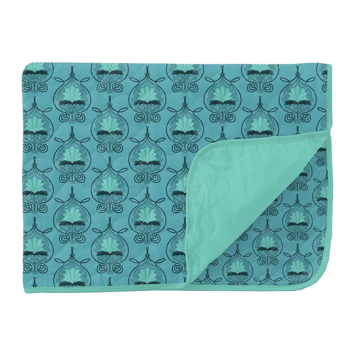 Quilted Toddler Blanket – Art Nouveau Floral + Glass
