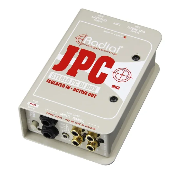 Radial Engineering RAD-JPC Stereo PC-AV Direct Box (Active RCA – XLR – 1/4in) Online now
