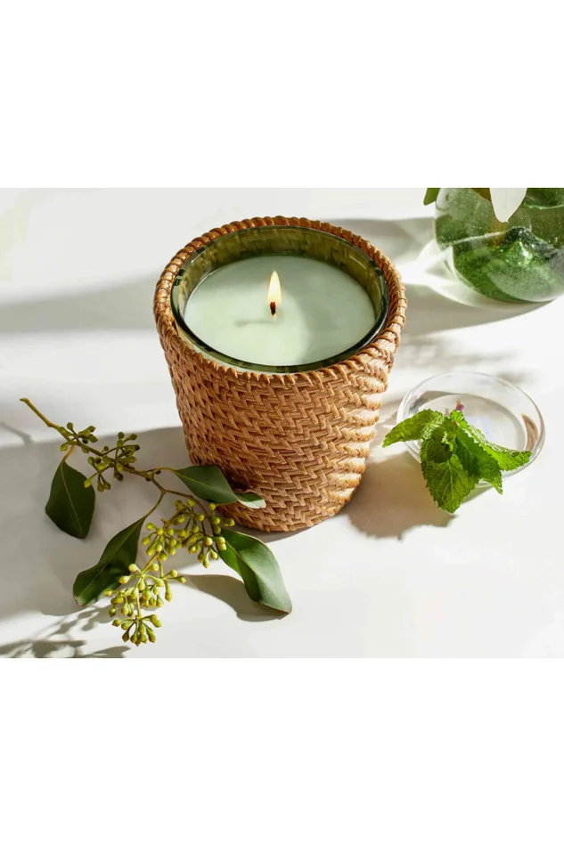 Rattan Wild Mint & Eucalyptus Classic Candle